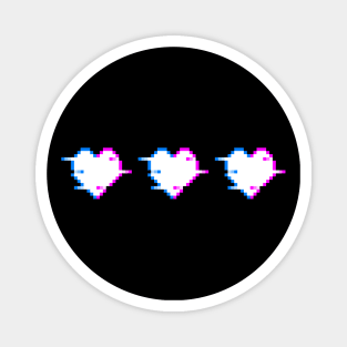 Glitch Hearts Magnet